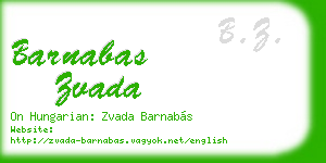barnabas zvada business card